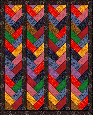 Jelly Roll French Braid Quilt Pattern by PureJoyPatterns on Etsy